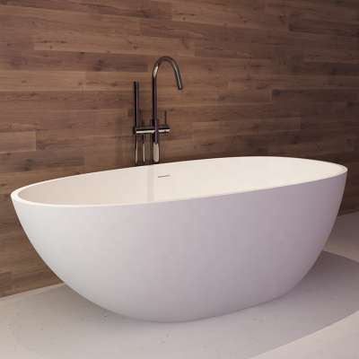 8802-14  Cheap Bathtub Hotel white corner freestanding acrylic solid surface bathtub