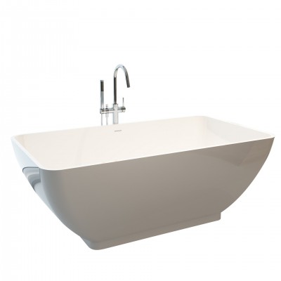 Rectangular acrylic bath tub white freestanding bathtub