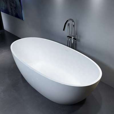 Hotel home modern hand carving white marble stone freestanding bathtub