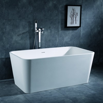 Newest Trendy Design Oval Shape Solid Surface Freestanding Bathtub For Two Person