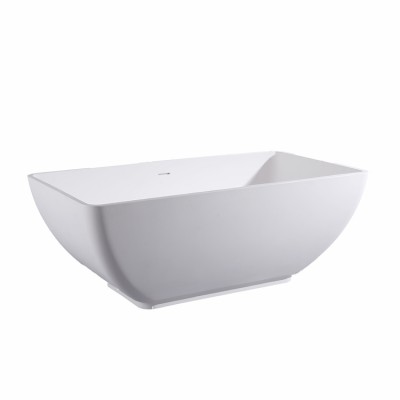 FW8805 Hot sale  Freestanding Artificial Stone Resin Oval Spa Bathtub Solid surface