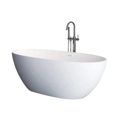 Hotel bathroom oval Solid surface bathtub artificial stone bathtub for two person