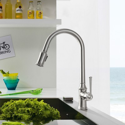 New Model  brass material single handle hot and cold kitchen faucet